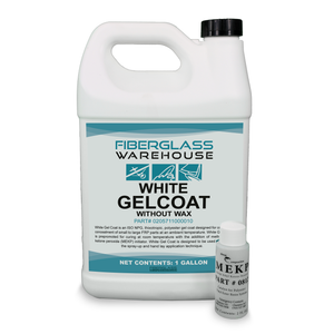 Gallon can of ISO NPG white polyester gel coat for mold construction, boat building, gelcoat repair, spray and hand lay up.