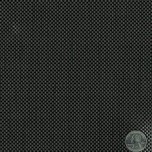 Carbon fiber fabric plain weave close up. Has quarter laying on top for carbon weave size reference.