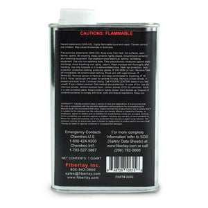 Back of quart size metal can of acetone solvent. Black and white label has hazard statements.