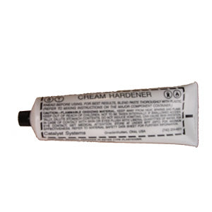 Cream tube of BPO hardener.