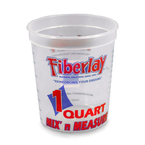 1 quart, 32 ounce plastic measuring/mixing cup. Graduated for accurate measuring.