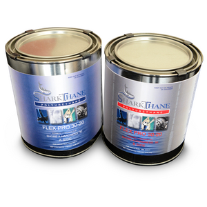 Two quart cans of Flex Pro 30-10. A two part polyurethane liquid plastic for mold making.