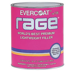 Gallon can of Evercoat Rage lightweight filler.