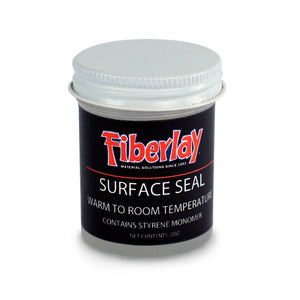 2 ounce container surface seal wax to be used with polyester or gel coats to create tack free finish.