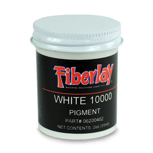 Two ounce container of white opaque liquid concentrate pigment for color creation and color matching.